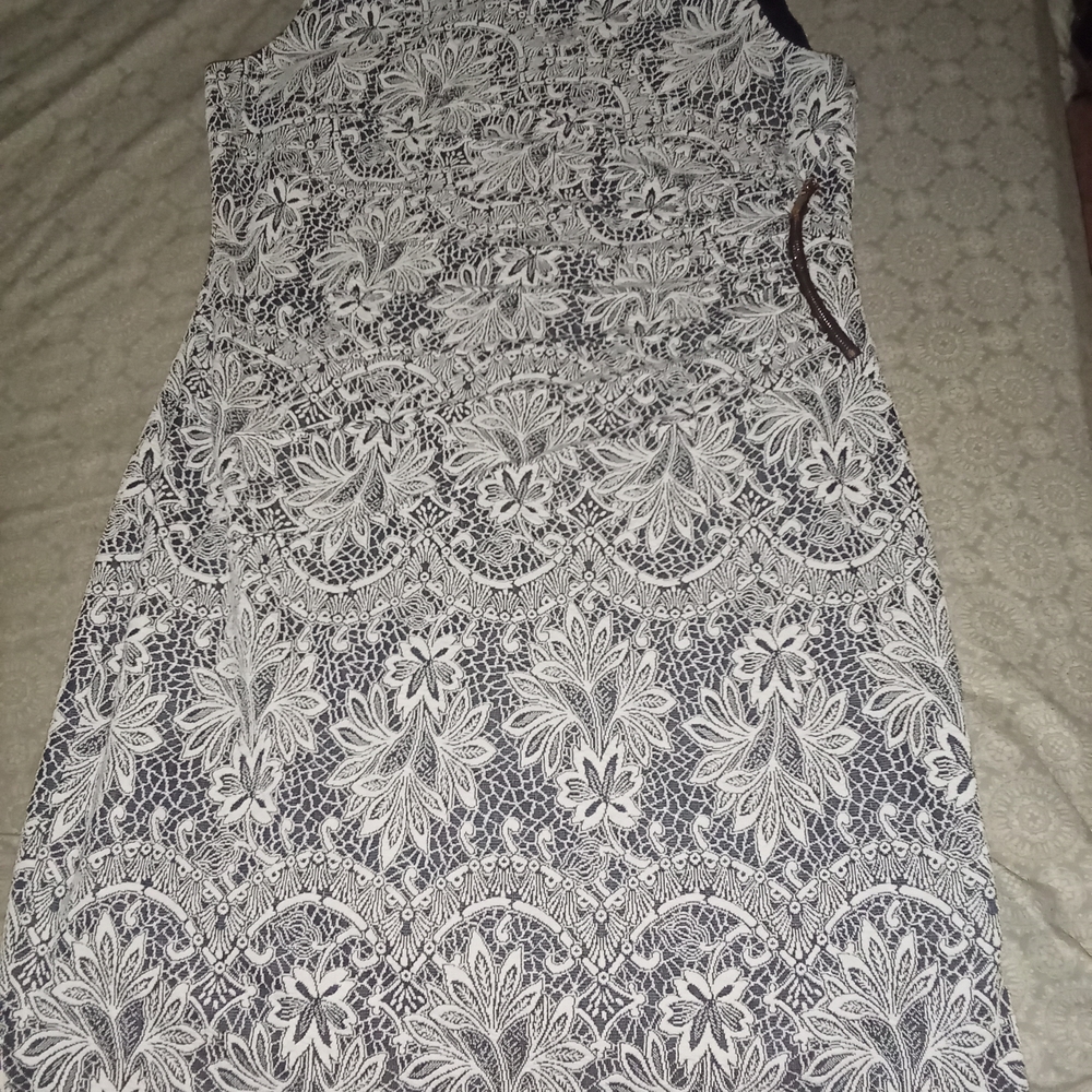 Ivanka Trump Black and White High Low Dress